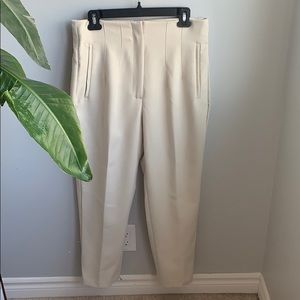 LIKE NEW Zara Cream Hugh Waisted Pants - Large